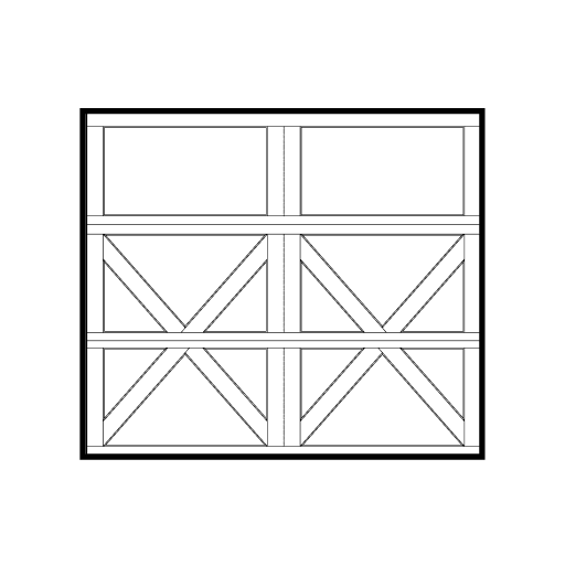 A simple envelope icon in black, shown with a rectangular outline and a flap outlined as an X, representing mail or email.