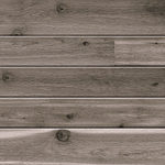 Close-up view of horizontal wooden planks with a natural grain and knot pattern, finished in a weathered, grayish-brown color. The boards are evenly aligned, creating a rustic, textured surface.