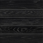 Close-up of dark wooden planks with visible wood grain patterns and knots, arranged horizontally. The texture and color suggest a modern, sleek finish.