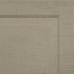 Close-up of a textured beige cabinet door with a raised rectangular panel design. The surface has a subtle wood grain pattern.